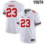 NCAA Ohio State Buckeyes Youth #23 Marcus Hooker White Nike Football College Jersey DCL6845EK